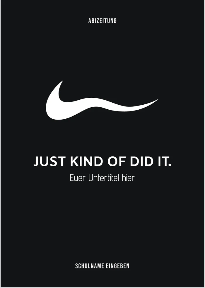 Cover 1 zum Abimotto Abi Nike