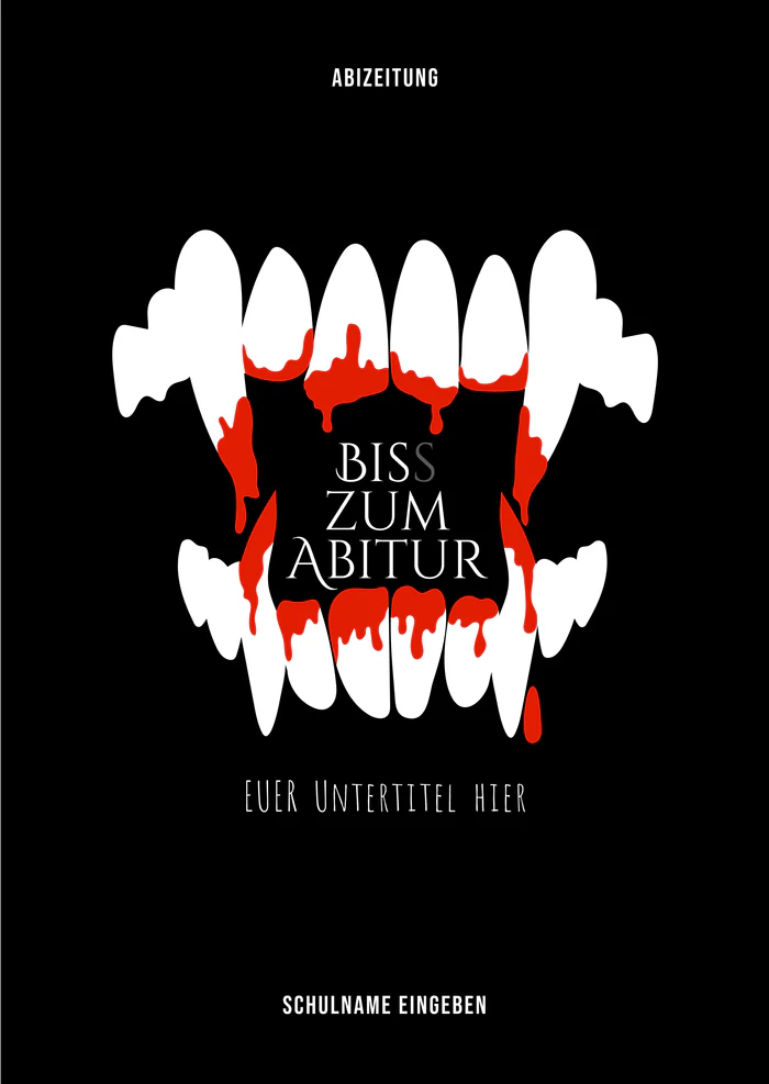 Cover 1 zum Abimotto Biss zum Abitur