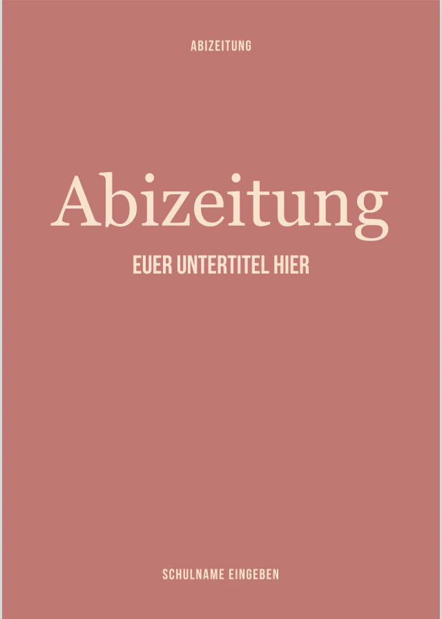 Cover 4 zum Abimotto Kein Motto