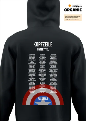 Rückseite des Abipulli-Designs Abivengers