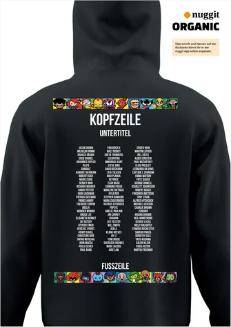 Rückseite des Abipulli-Designs Abivengers