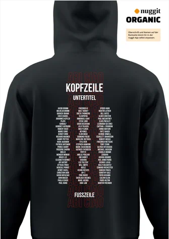 Rückseite des Abipulli-Designs Abi ciao