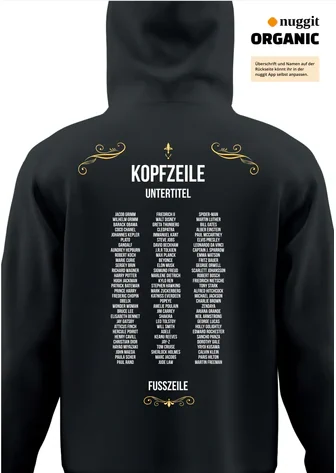 Rückseite des Abipulli-Designs Abistokratie