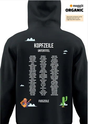 Rückseite des Abipulli-Designs Abios Amigos