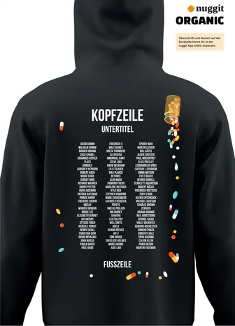 Rückseite des Abipulli-Designs Abicetamol