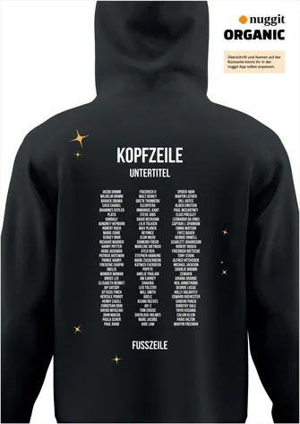 Rückseite des Abipulli-Designs Die Goldenen 20er