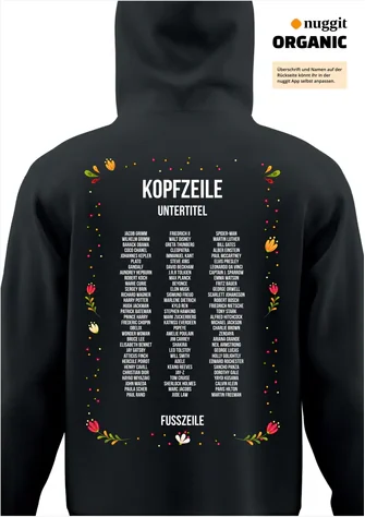 Rückseite des Abipulli-Designs Abios Amigos