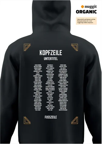 Rückseite des Abipulli-Designs Die Goldenen 20er
